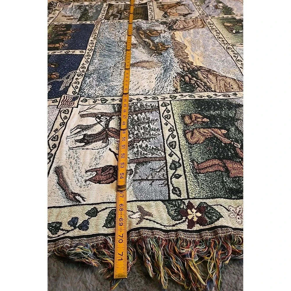 Lewis & Clark Corps Of Discovery Afghan Throw Mill Street Design Woven Tapestry